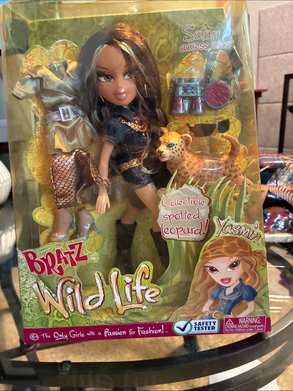 Bratz Wildlife Yasmin Doll with Brown Outfit and Spotted Leopard 2008